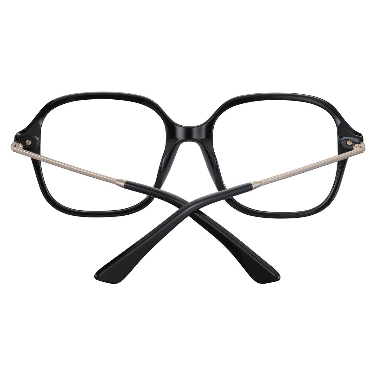 NANCIE OPTIC, Shiny Black Shiny Gold-Demo Lens, hi-res image number null